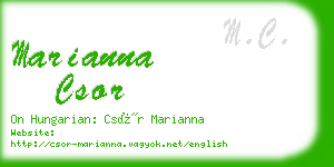 marianna csor business card
